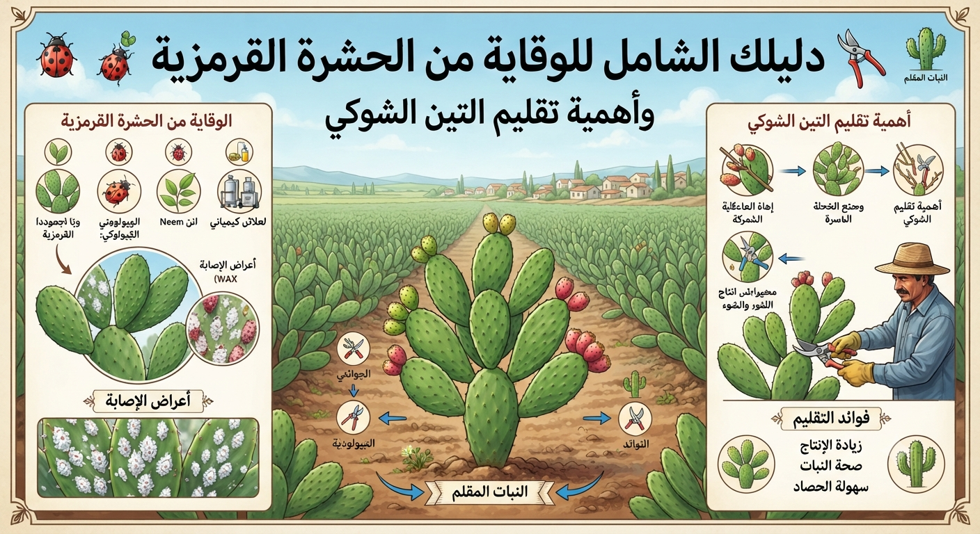 كيفاش تحمي الهندي متاعك؟ طرق الوقاية من الحشرة القرمزية وأهمية التقليم (التثليم)